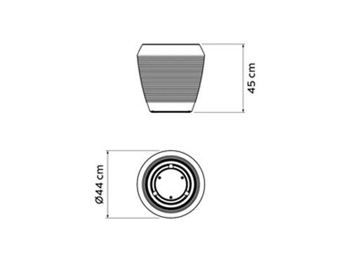 Maceta Egípcio Tramontina de Polietileno Granito Piedra 45 cm