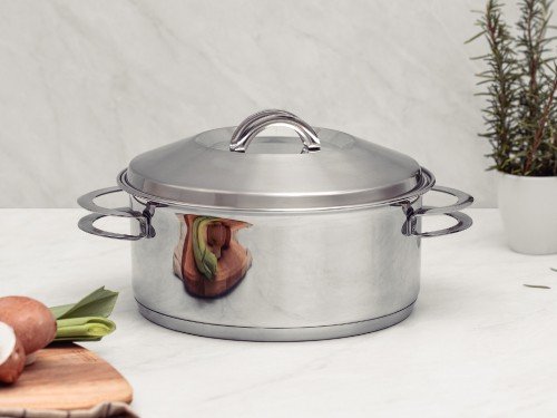 Cacerola Tramontina Acero Inox Fondo Triple 24cm