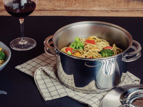 Cacerola Honda Tramontina Acero Inox Fondo Triple 20cm