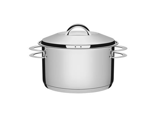 Cacerola honda Solar de acero inoxidable fondo triple 28cm Tramontina