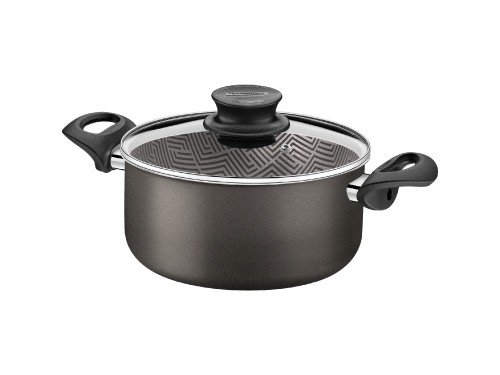 Cacerola Tramontina aluminio Starflon Max tapa vidrio 26cm 6,3L