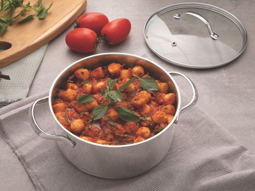 Cacerola Rasa Tramontina Acero Inox Fondo Triple 16cm 1,4L