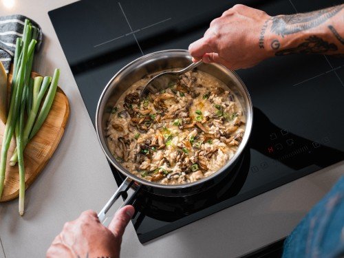 Sartén Solar de acero inoxidable con fondo triple 24cm