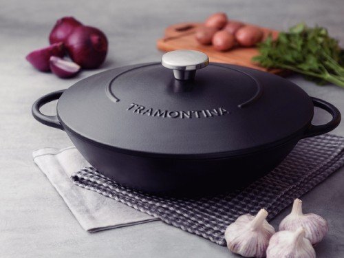 Wok Tramontina Hierro Esmaltado Antiadherente 32cm 5L