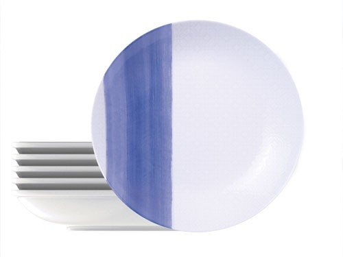 Juego plato hondo Tramontina porcelana decorada 22cm 6pz