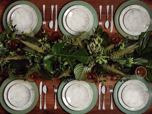 Juego Plato Playo Tramontina Porcelana Decorada 25cm 6Pz