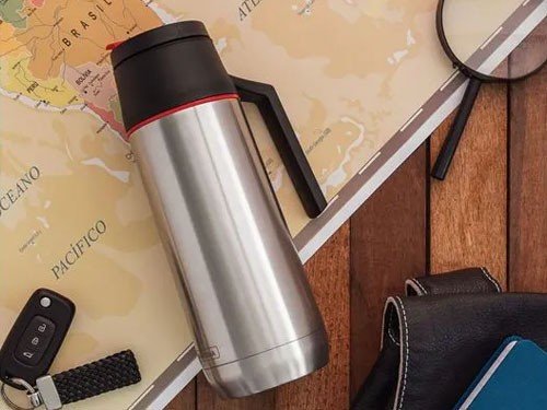 Termo Bala Exata de acero inox con ampolla de acero 0,75 L Tramontina