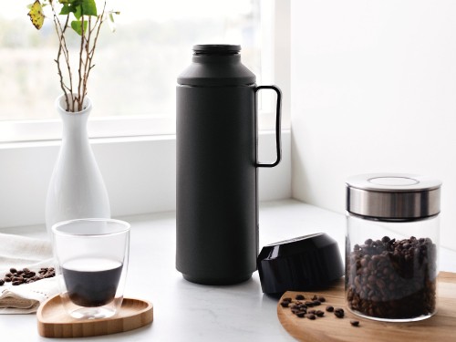 Termo plástico negro ampolla vidrio 1 L Tramontina