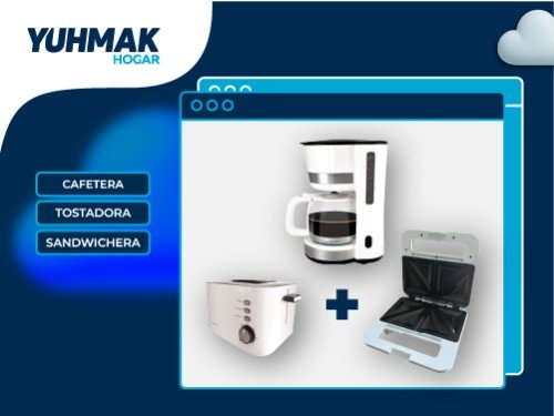 COMBO DESAYUNO SMART TEK CAFETERA TOSTADORA SAND