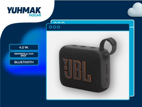 PARLANTE PORTATIL JBL GO 4.2W BT IP67 COLOR NEGRO LJBL000087