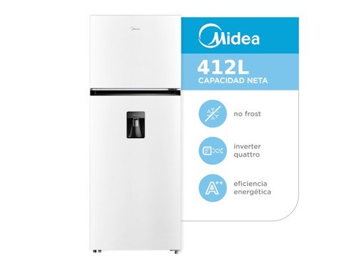 Heladera No Frost Inverter Top Mount 412L Blanca