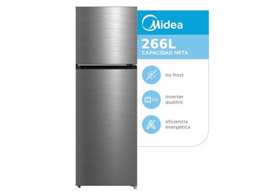 Heladera No Frost Inverter Top Mount 266L Inox