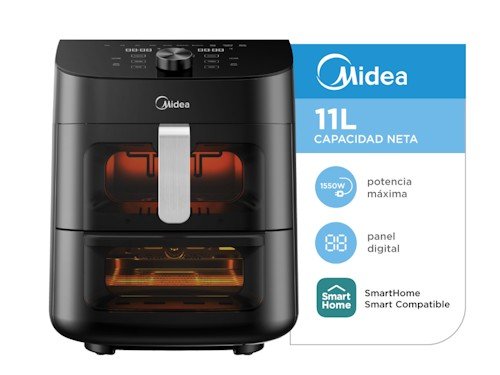 Freidora sin aceite 2 zonas 11 litros