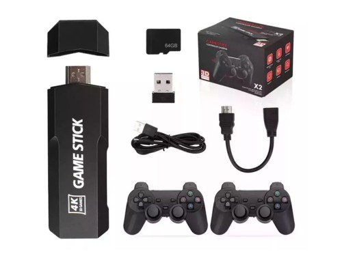 CONSOLA STICK ULTRA HD RETRO GAMESTICK + 2 JOYSTICK INALAMBRICOS