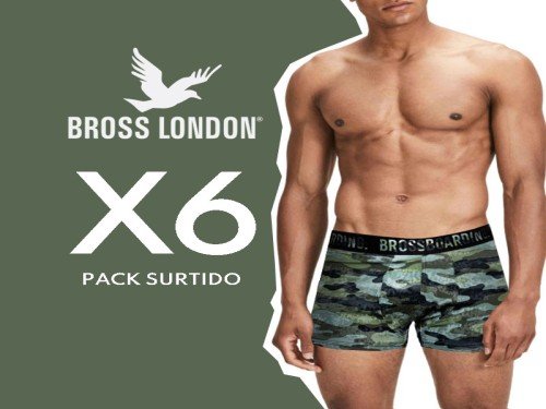 Pack X6 Bóxer Bross (4 Estampados, 2 lisos)