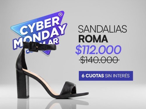 Sandalias Roma con taco ancho alto