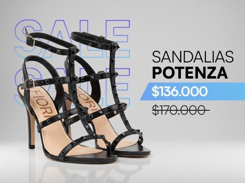 Sandalias Potenza de cuero con tachas