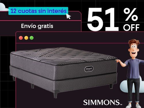 Colchón Beautyrest Silver 2 Plazas 190x140