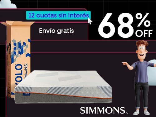 Colchón en Caja YOLO by Simmons Espuma 2 Plazas 190x140