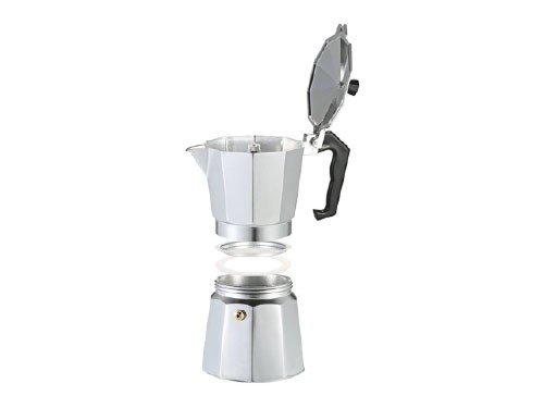 Cafetera Italiana Acero Pulido 600ml Hudson Plateado