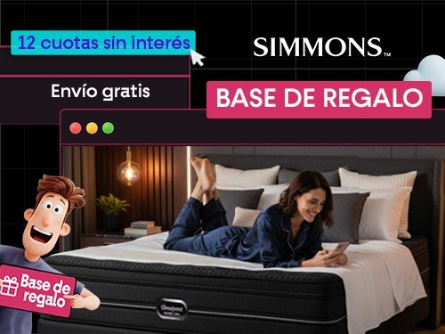 Colchón Beautyrest Black Firm 200x160+ Base de Regalo