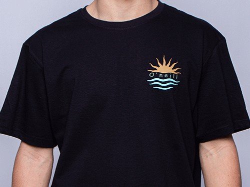 Pack de 2 remeras importadas ONeill hombre Beach NEGRO/GRIS MELANGE