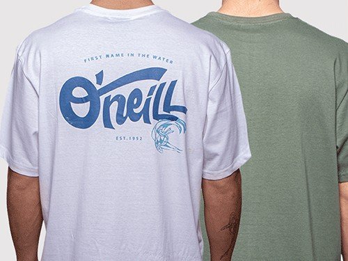 Pack de 2 remeras Sun importadas ONeill hombre Verde / Blanco