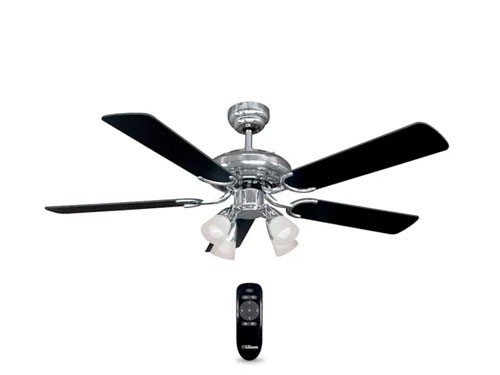 Ventilador de Techo Liliana 5 Paletas Blanco/Negro 120cm Control
