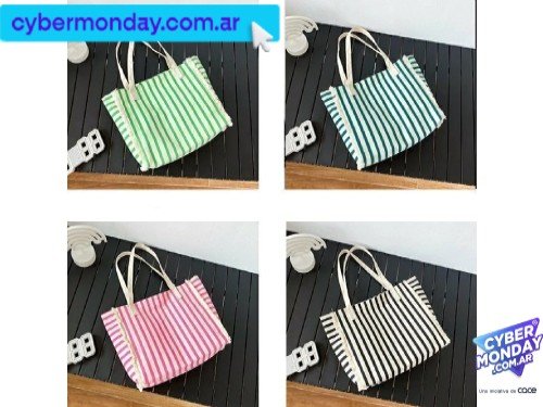 Cartera Bolso Mujer Tote Bag Mykonos Amplio Playa Verano