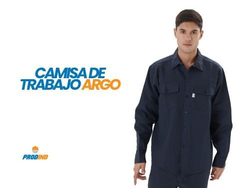 Camisa de trabajo grafa azul marino ARGO