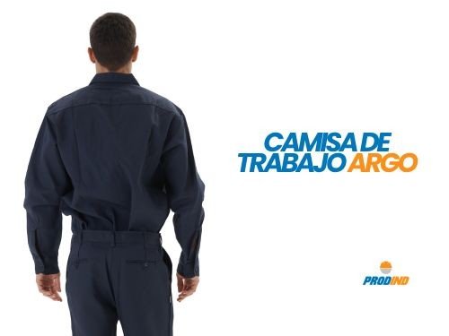 Camisa de trabajo grafa azul marino ARGO