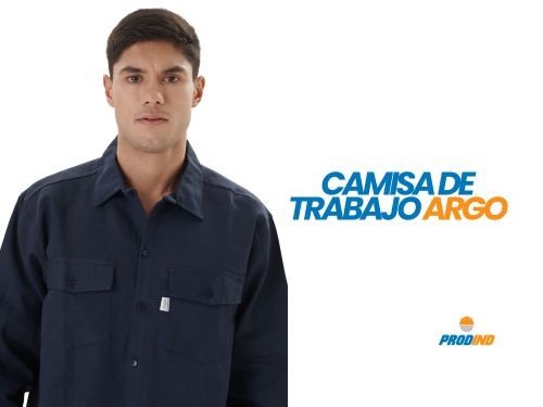 Camisa de trabajo grafa azul marino ARGO