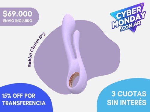 Rabbit Vibrador Silicona Médica Recargable Choice N°2 Gama PREMIUM