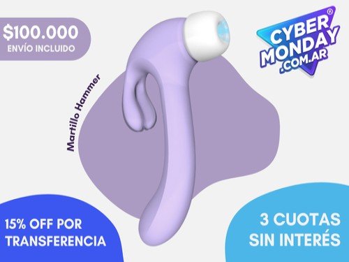 Martillo con Succión, Vibración y Pulsación de Silicona Médica Hammer