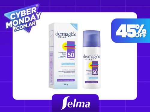 Protector Solar Dermaglós Fps50 Fluido Invisible  X50g