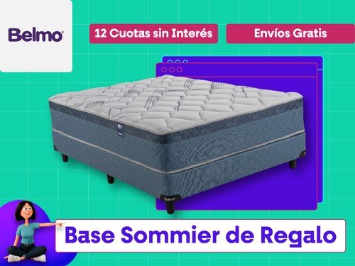 Colchón Belmo Belspring 3 2 Plazas 190x140 + Base de Regalo