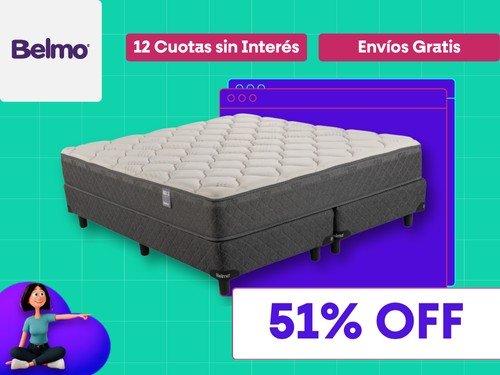 Colchón y Sommier Belmo Density 2 Queen Size 200x160
