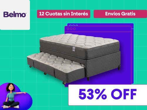 Cama Funcional Belmo Duobed 1 Plaza 200x100