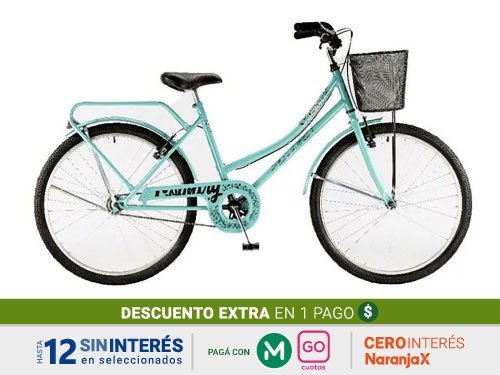 Bicicleta De Paseo Futura R26 3577 City Cruiser Aguamarina