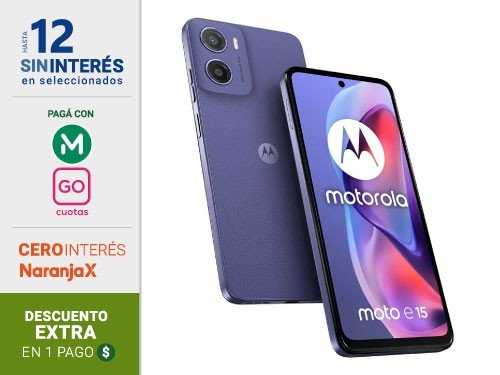 Celular Motorola Moto E15 2+64Gb XT-2523-8 Fresh Lavender