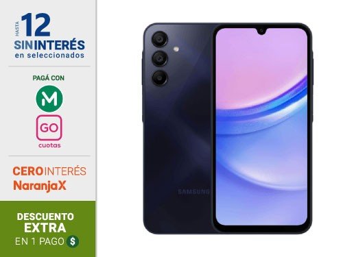 Celular Samsung Galaxy A15 Sm-A155M 128Gb Blue Black