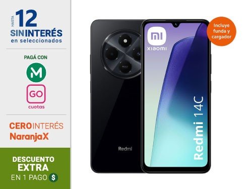Celular Xiaomi Redmi 14C 4/128Gb Midnight Black