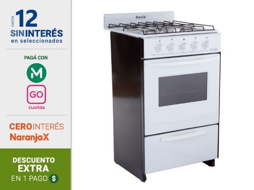Cocina Gas Envasado Escorial Candor Blanco