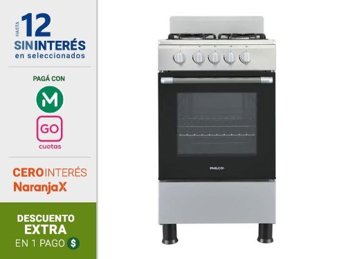 Cocina Philco PHCN50P 50cm M-Gas Plata