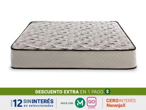 Colchon 2 Plazas Cannon Soñar Resortes Continuos 1.40X1.90 