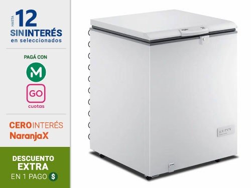 Freezer Horizontal Whirpool Wha22D2 220L Blanco