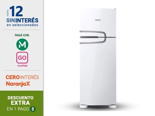 Heladera No Frost Whirlpool Wrm39Cb 340L Blanca