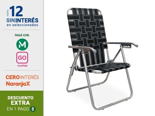 Reposera Plegable Descansar Art. 20000 Caño Gris 1"