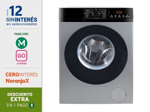 Lavarropas Automatico Panoramic PAN-WMCFSL 6Kg Inverter Gris