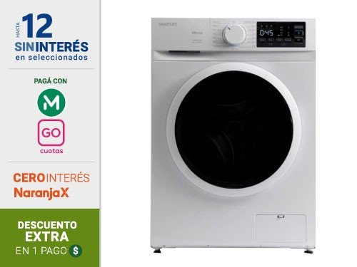 Lavarropas Automatico Smartlife WMI081400W Slim 8Kg Inverter